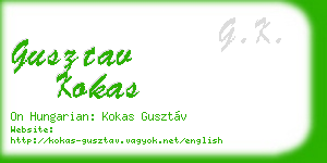 gusztav kokas business card
